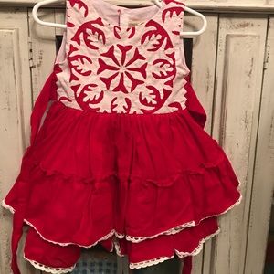 Well Dressed Wolf Red Snowflake Dress